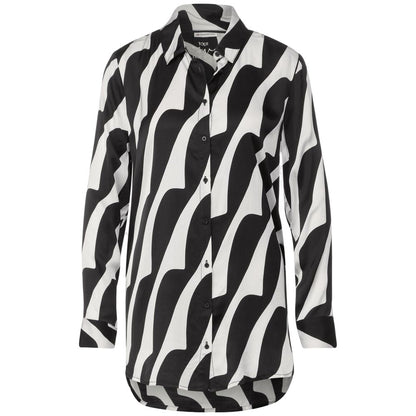 Black And White Viscose Blouse