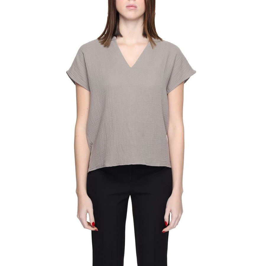 Beige Cotton Blouse