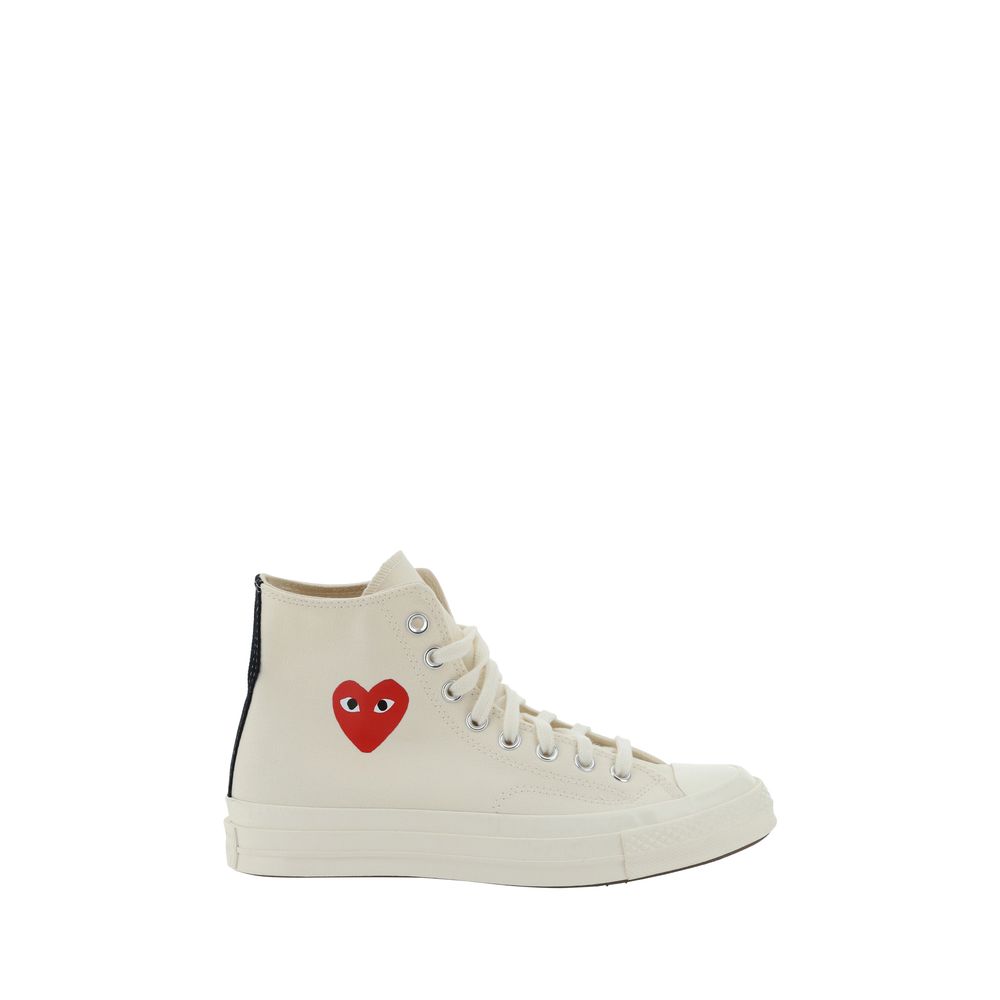 White Rubber High Top Sneakers