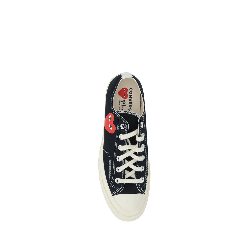 Black Rubber Low Top Sneakers