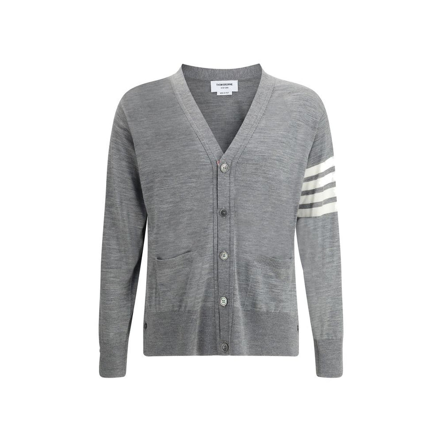 Gray Fleece Wool Cardigan
