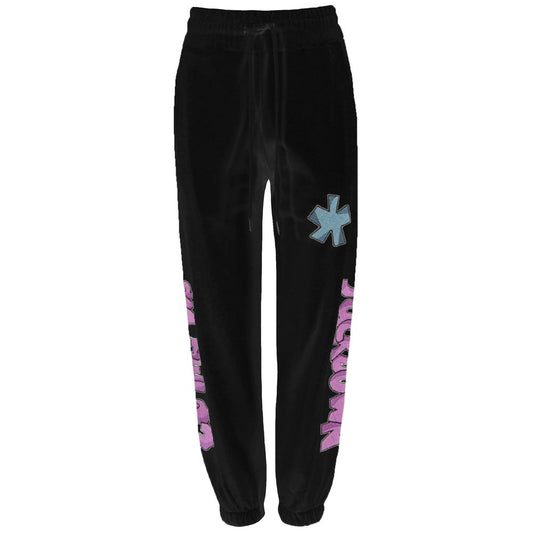 Black Cotton Women Sweatpants