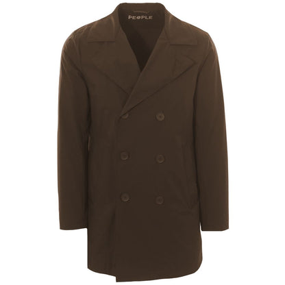 Brown Recycled Polyester Trench Coat