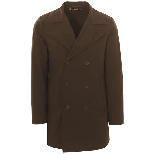 Brown Recycled Polyester Trench Coat