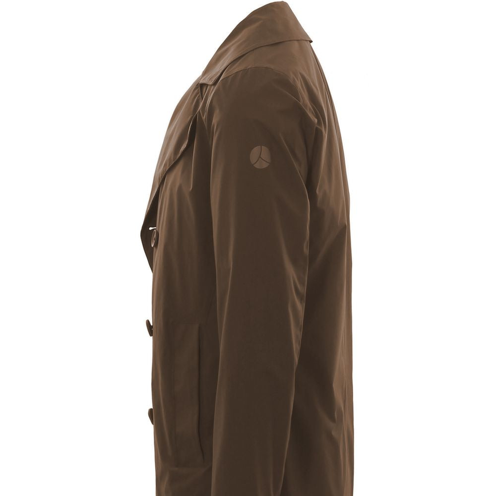 Brown Recycled Polyester Trench Coat
