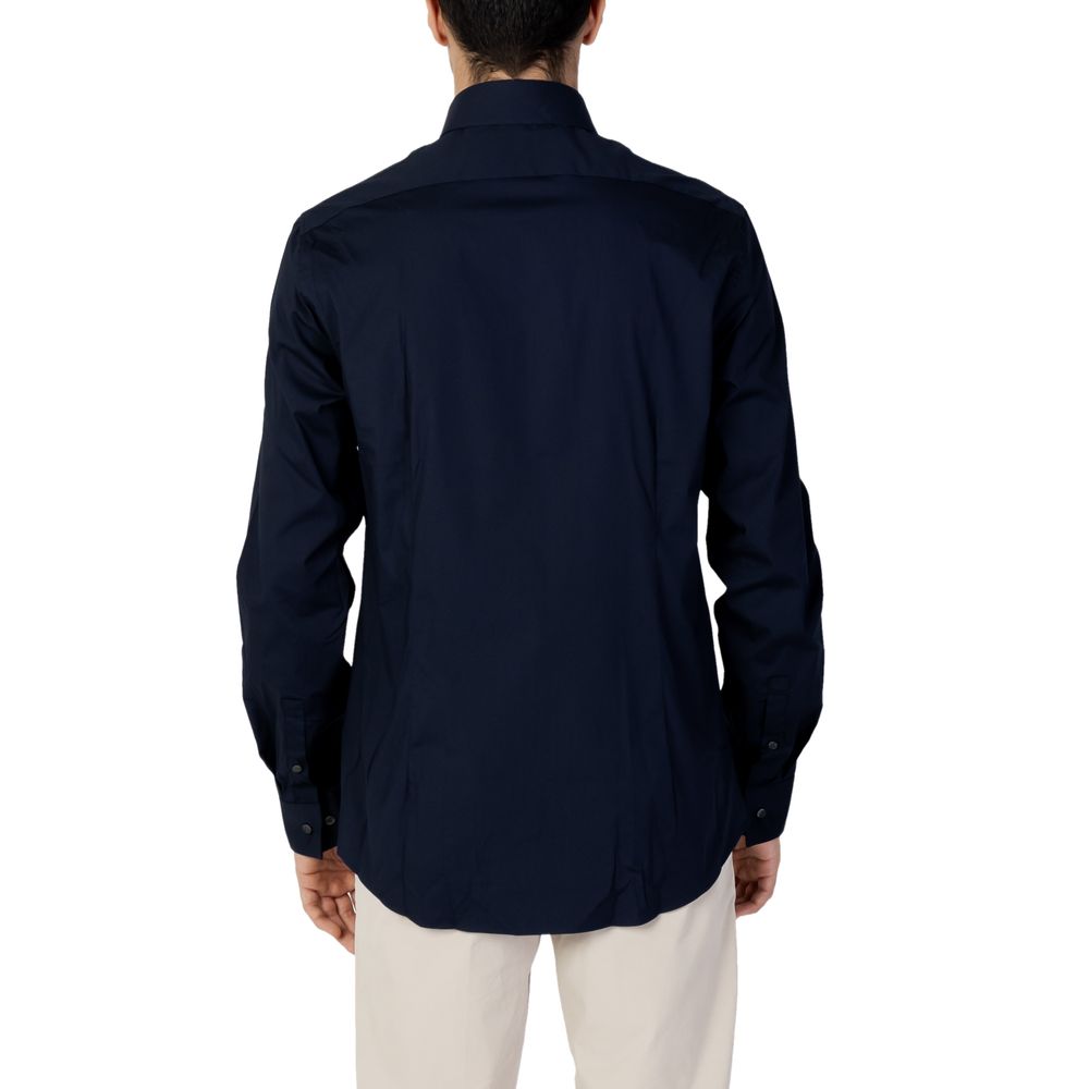 Blue Cotton Dress Shirt