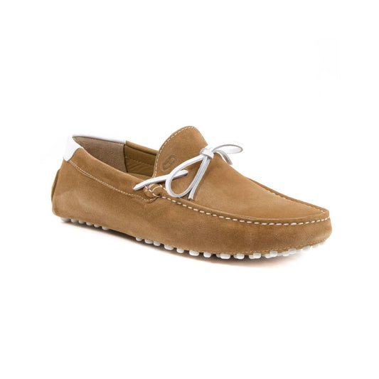 Beige Leather Moccassin