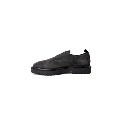 Black Leather Flat Boots