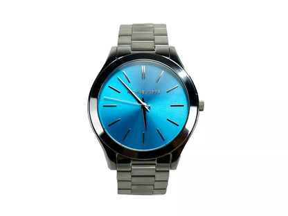 Slim Runway Stainless Steel Watch Blue Silver MK3292 NO BOX