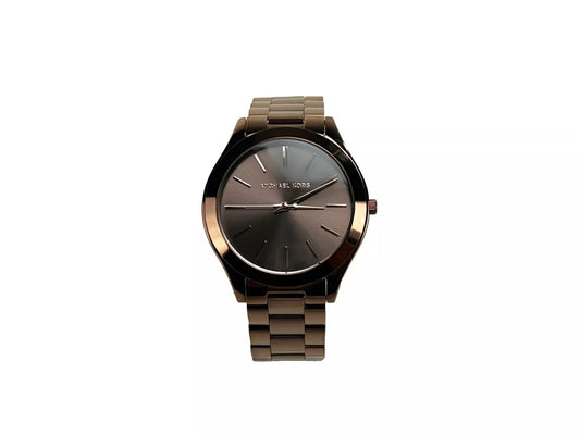 Slim Runway Brown Stainless Steel Watch MK3418 NO BOX