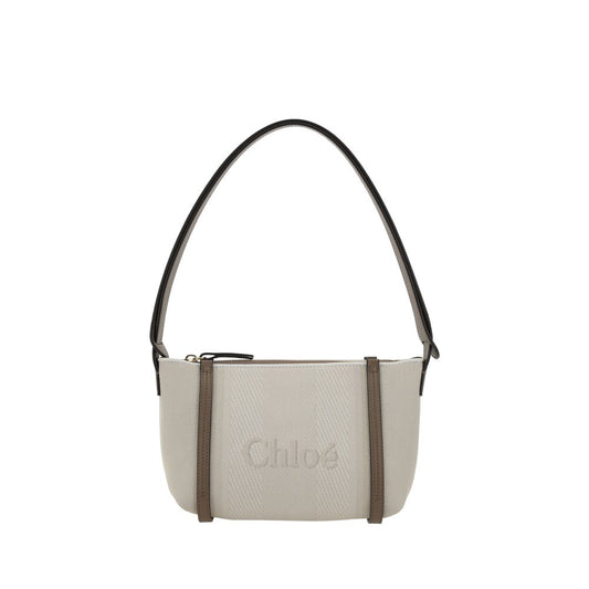Beige Cotton Shoulder Bag