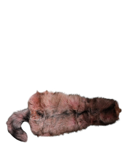 Pink Frost Fox Fur Neck Warmer Winter Scarf