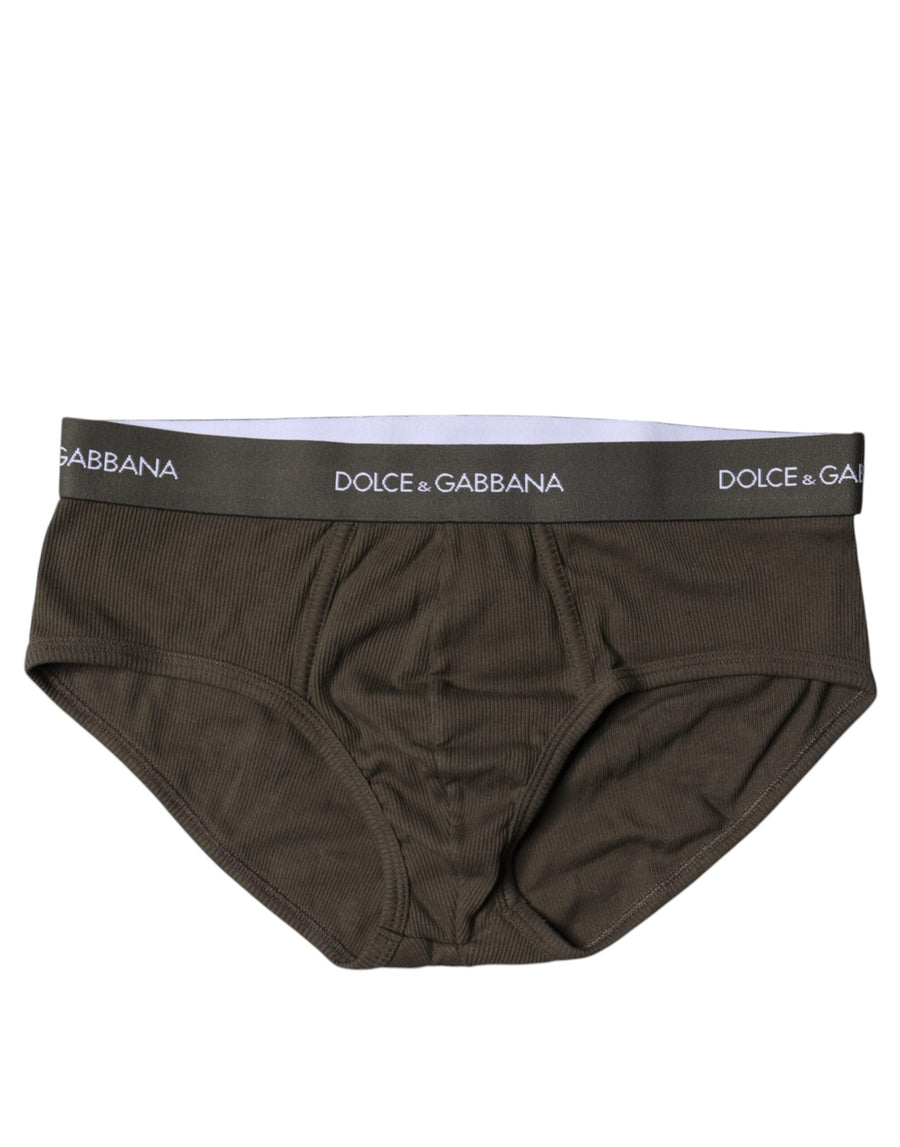 Gray Cotton Men Mid Slip Brief Underwear