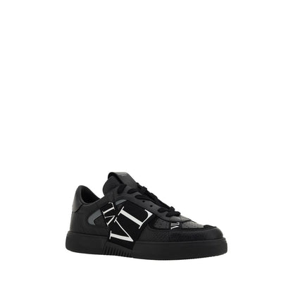 Black Leather VL7N Sneakers