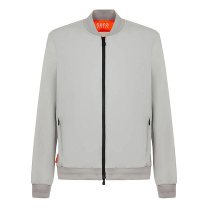 Gray Nylon Men Jacket