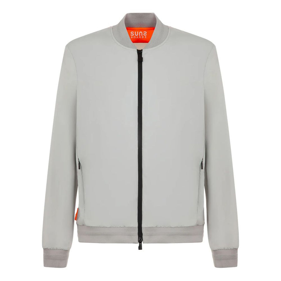 Gray Nylon Men Jacket
