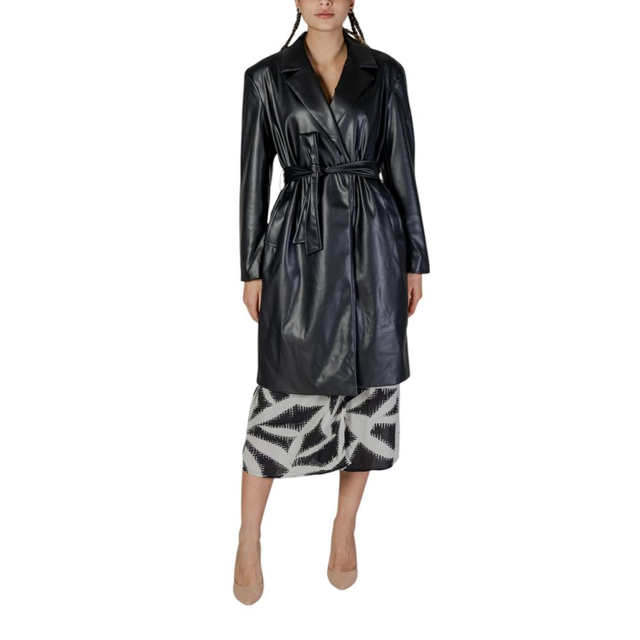 Black Polyester Coat