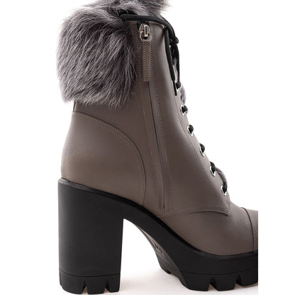 Beige Eco Leather Boot