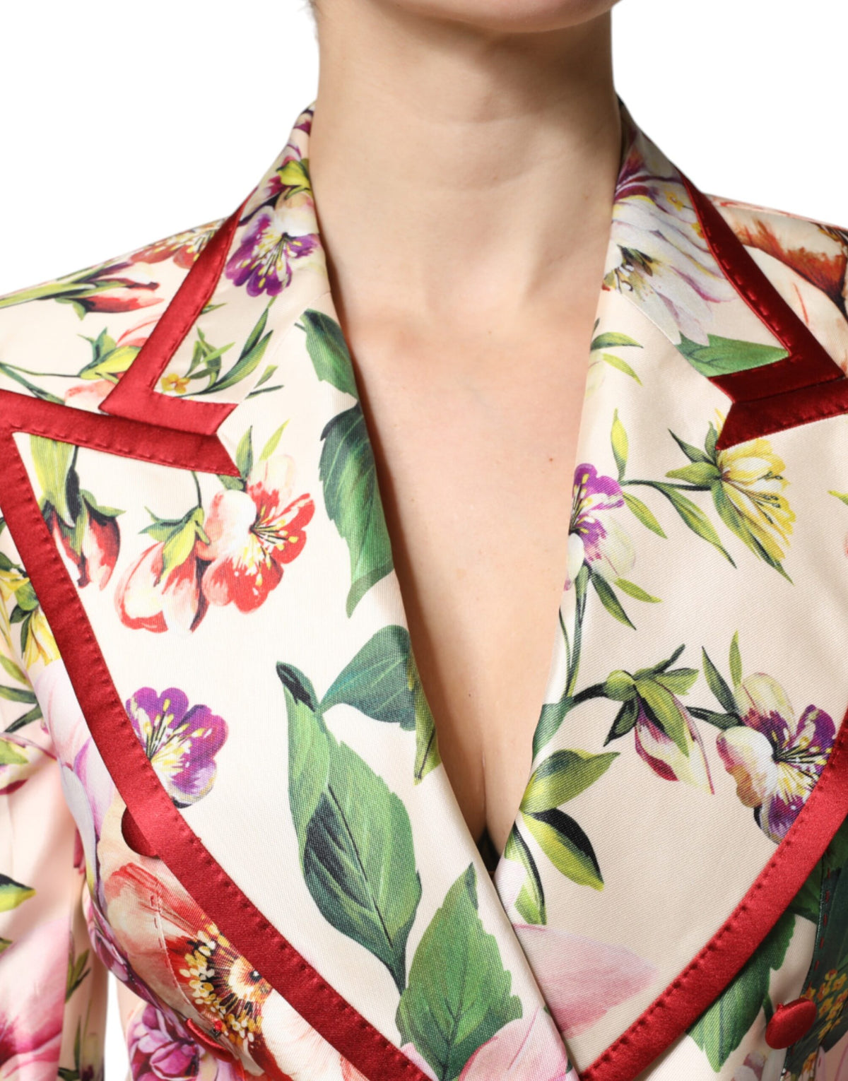 Multicolor Floral Double Breasted Jacket