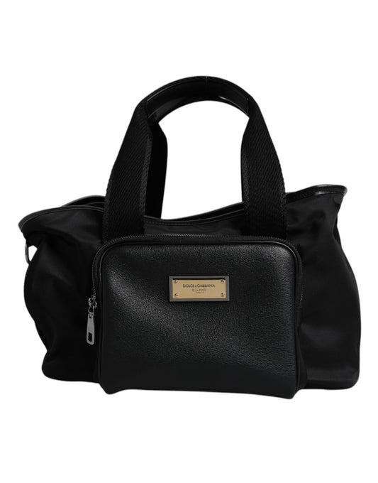 Black Shoulder Strap Pet Carry Logo Plaque Bag