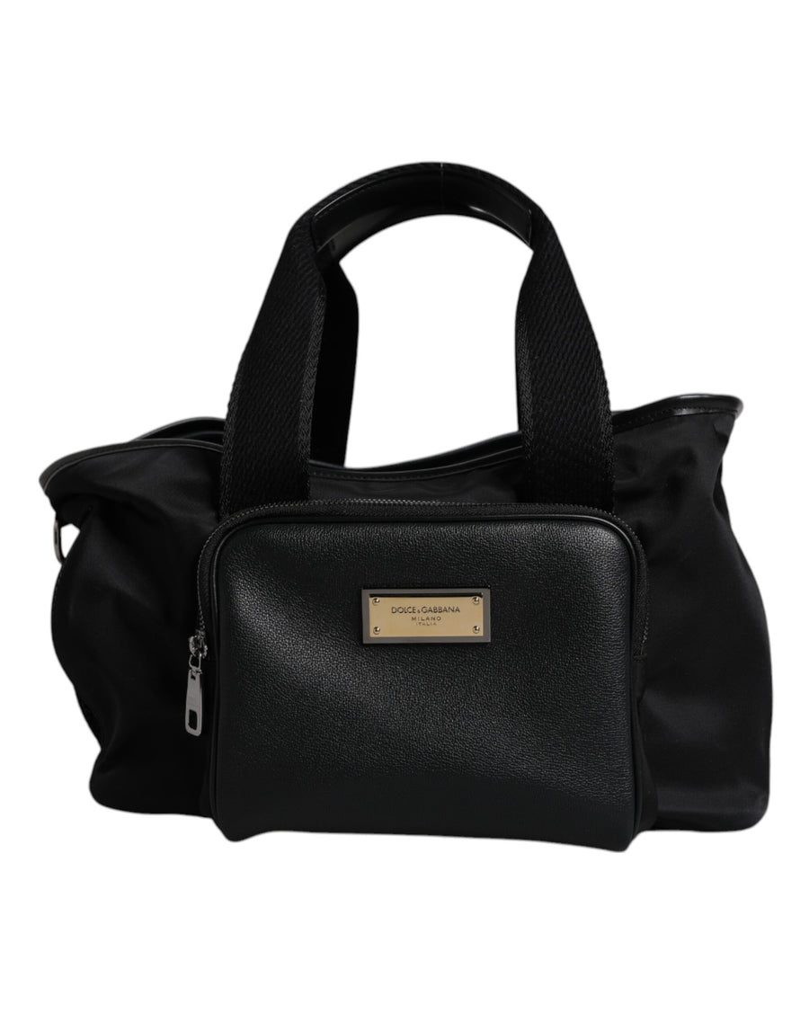 Black Shoulder Strap Pet Carry Logo Plaque Bag