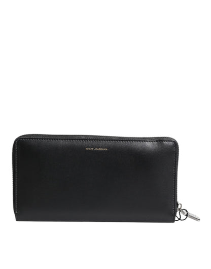 Black Blue Exotic Leather Embossed Continental Wallet