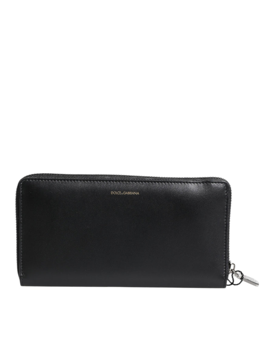 Black Blue Exotic Leather Embossed Continental Wallet