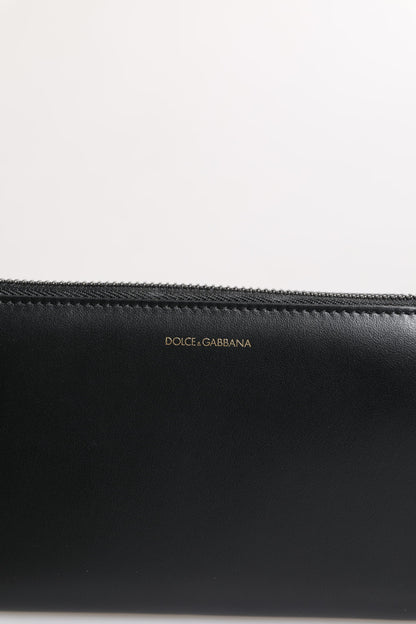 Black Blue Exotic Leather Embossed Continental Wallet