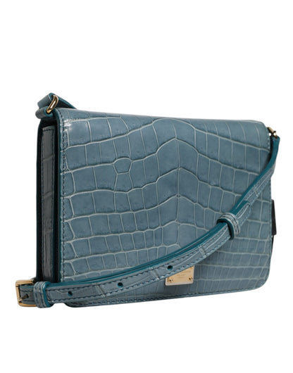 Green Exotic Leather DG Plaque Crossbody Mini Bag