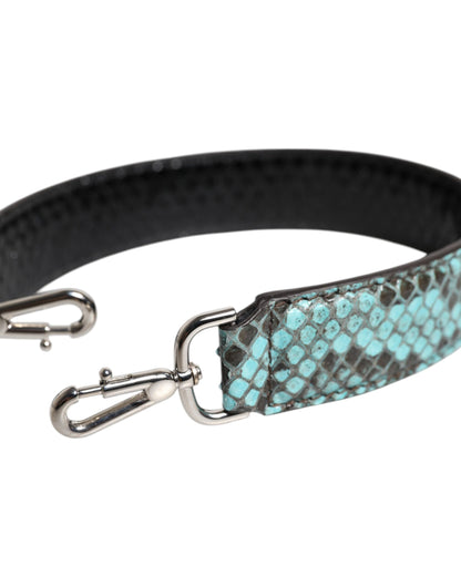 Black Blue Exotic Leather Bag Shoulder Strap