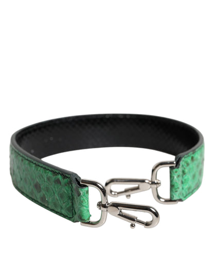 Black Green Exotic Leather Bag Shoulder Strap