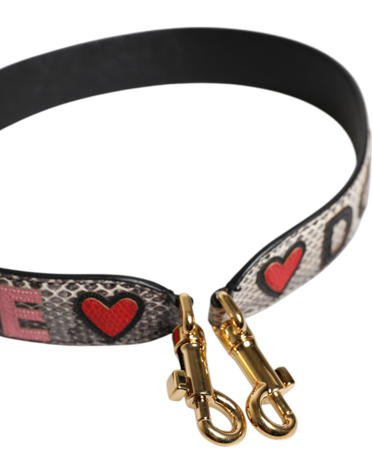 Multicolor DG AMORE Patch Bag Shoulder Strap