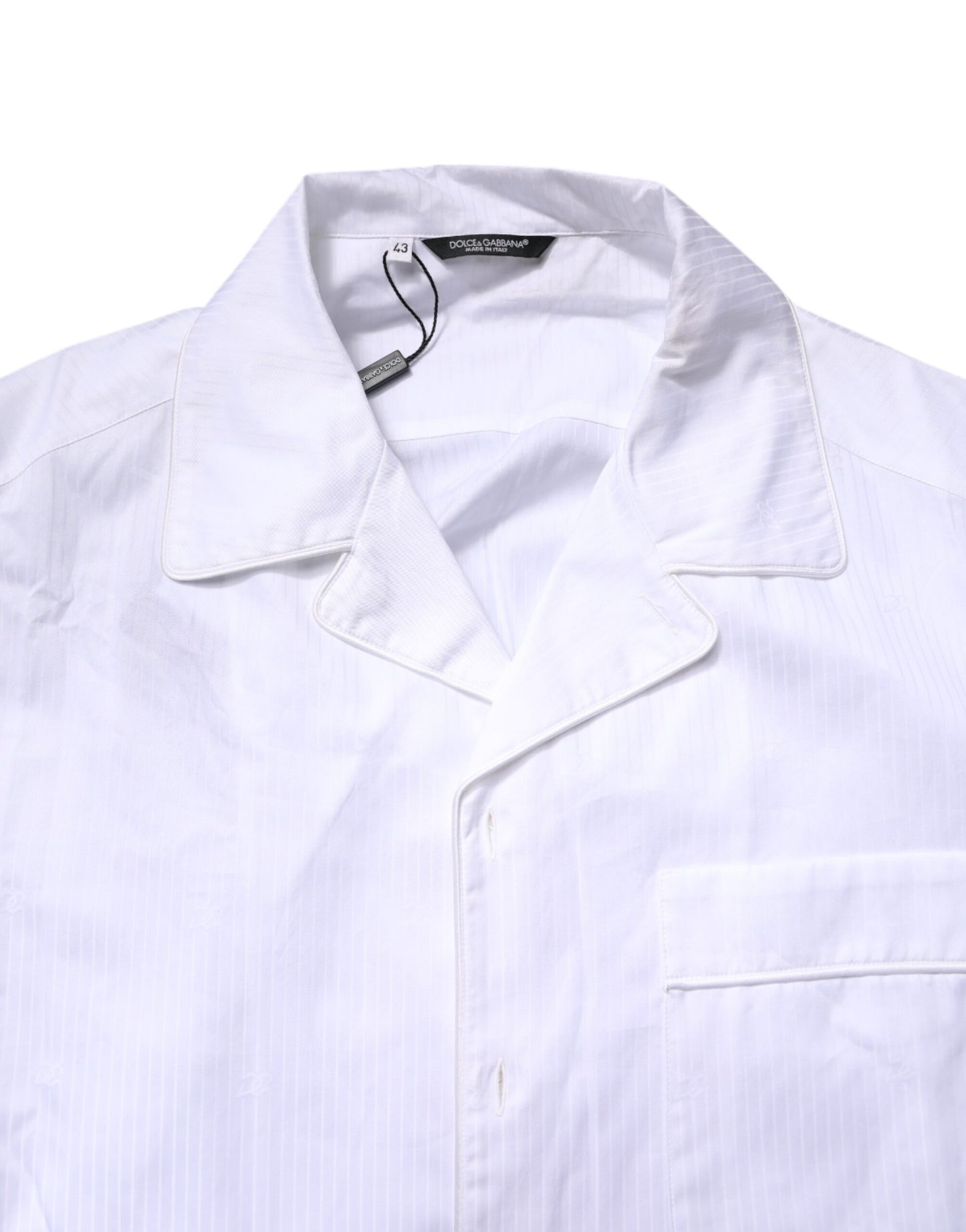 White Cotton Shirt Pants Pajama Set Sleepwear