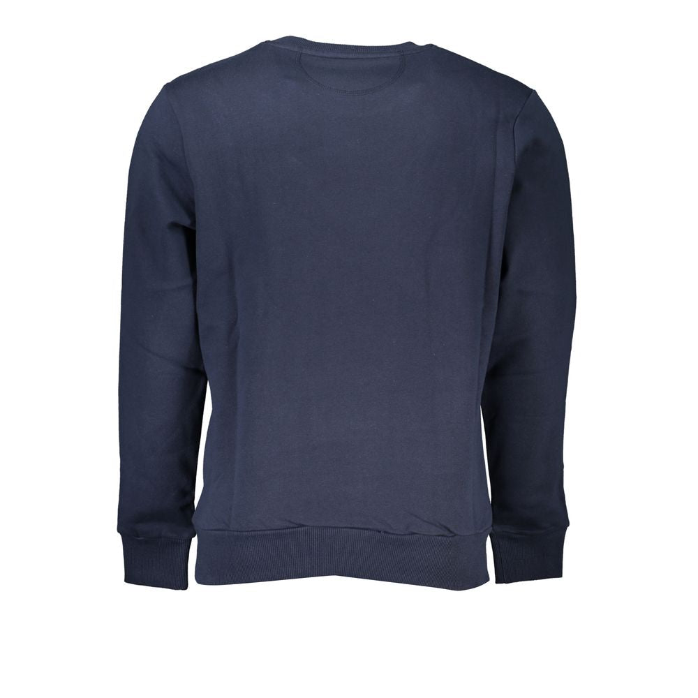 Blue Cotton Men Sweater