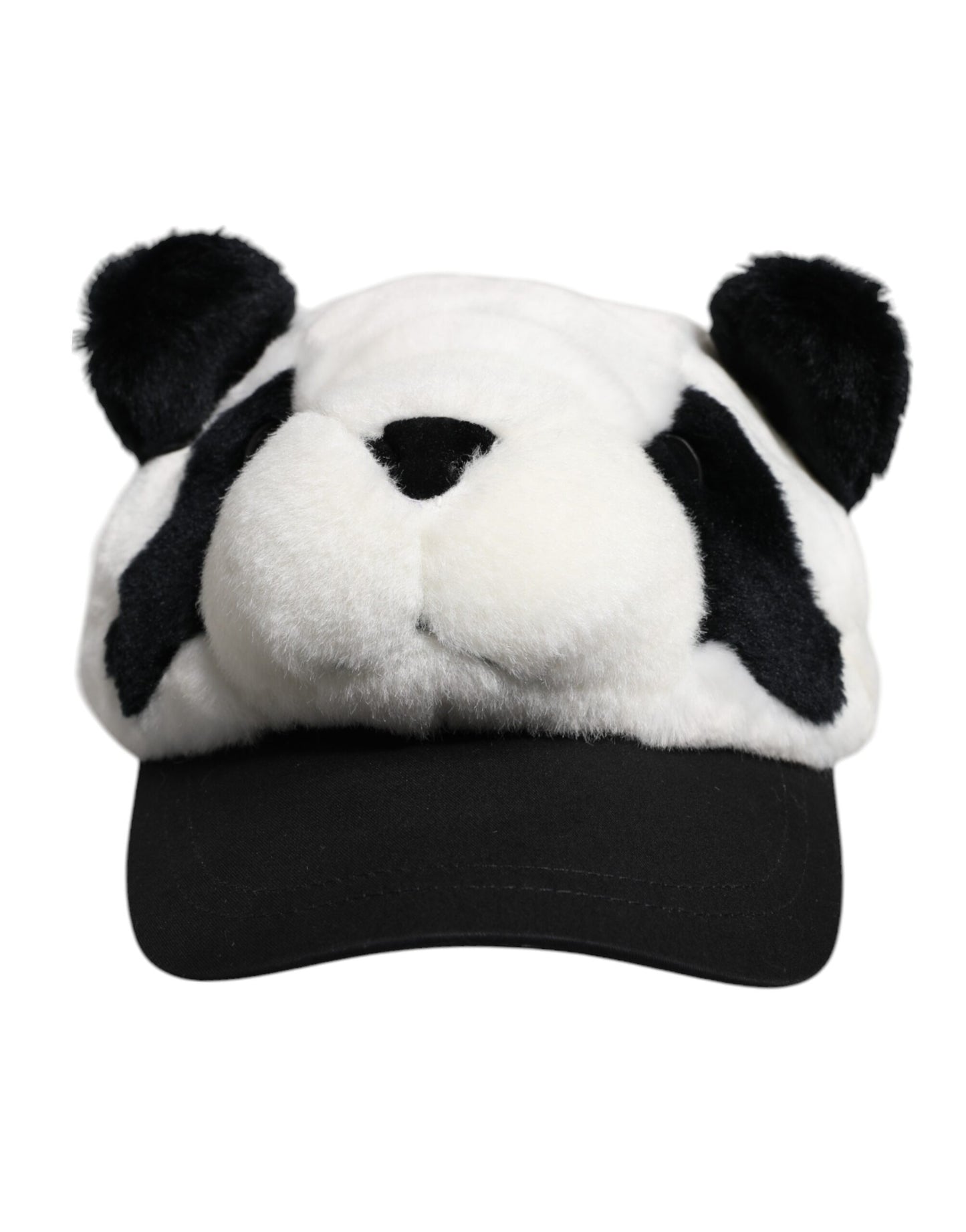 Black White Panda Fur Women Baseball Cap