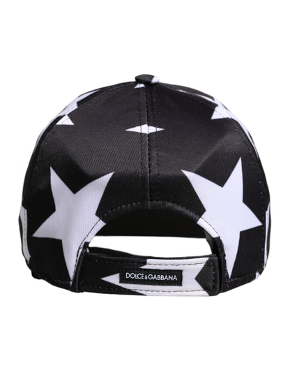 Black Star Print Polyester Baseball Cap