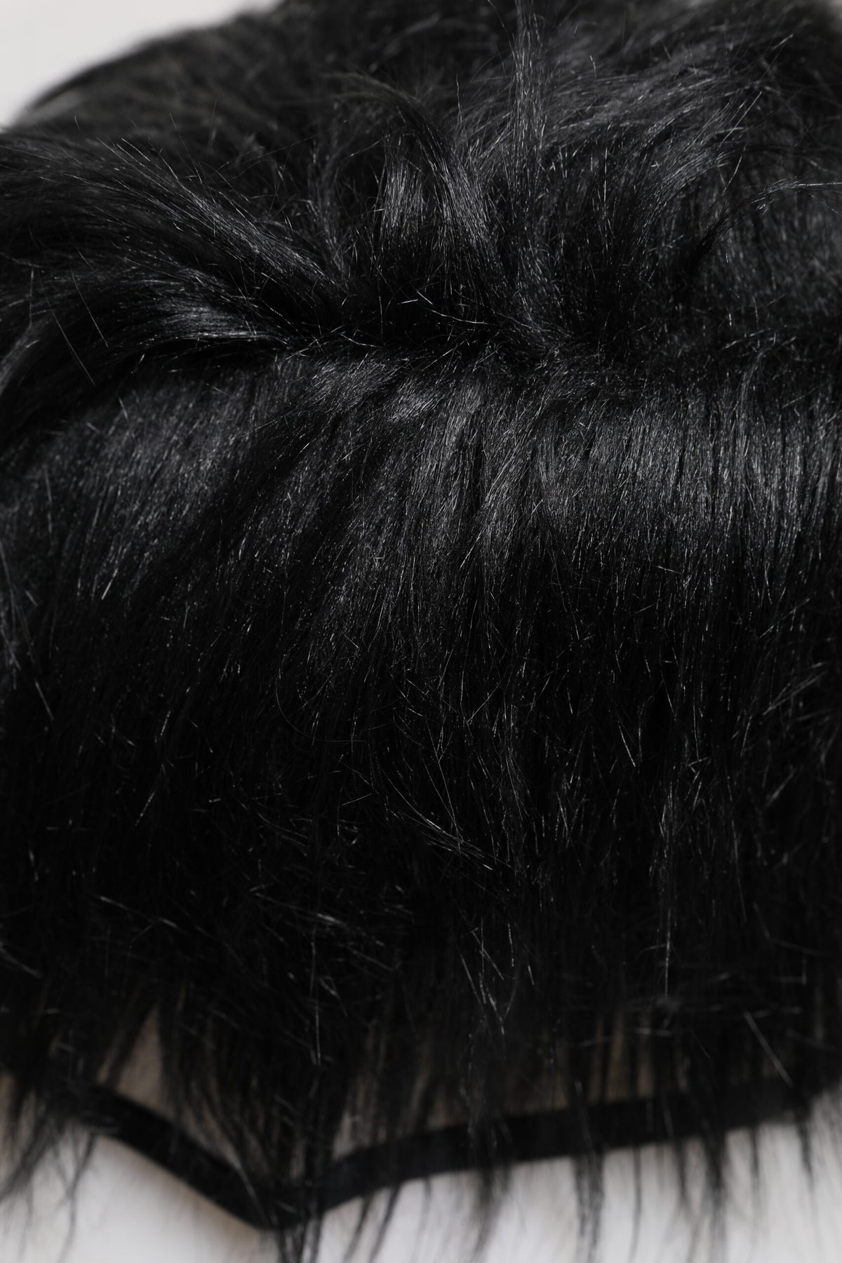 Black Faux Fur Bucket Hat
