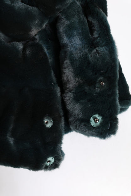 Black Weasel Fur Womens Beanie Hat