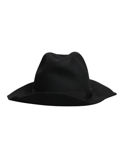 Black Wide Brim Trilby Fedora Hat