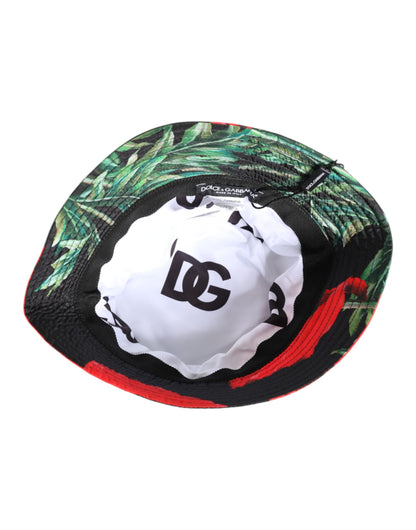 Multicolor DG Plaque Wide Brim Bucket Hat