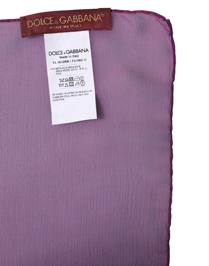 Purple Silk Rectangle Wrap Shawl Scarf