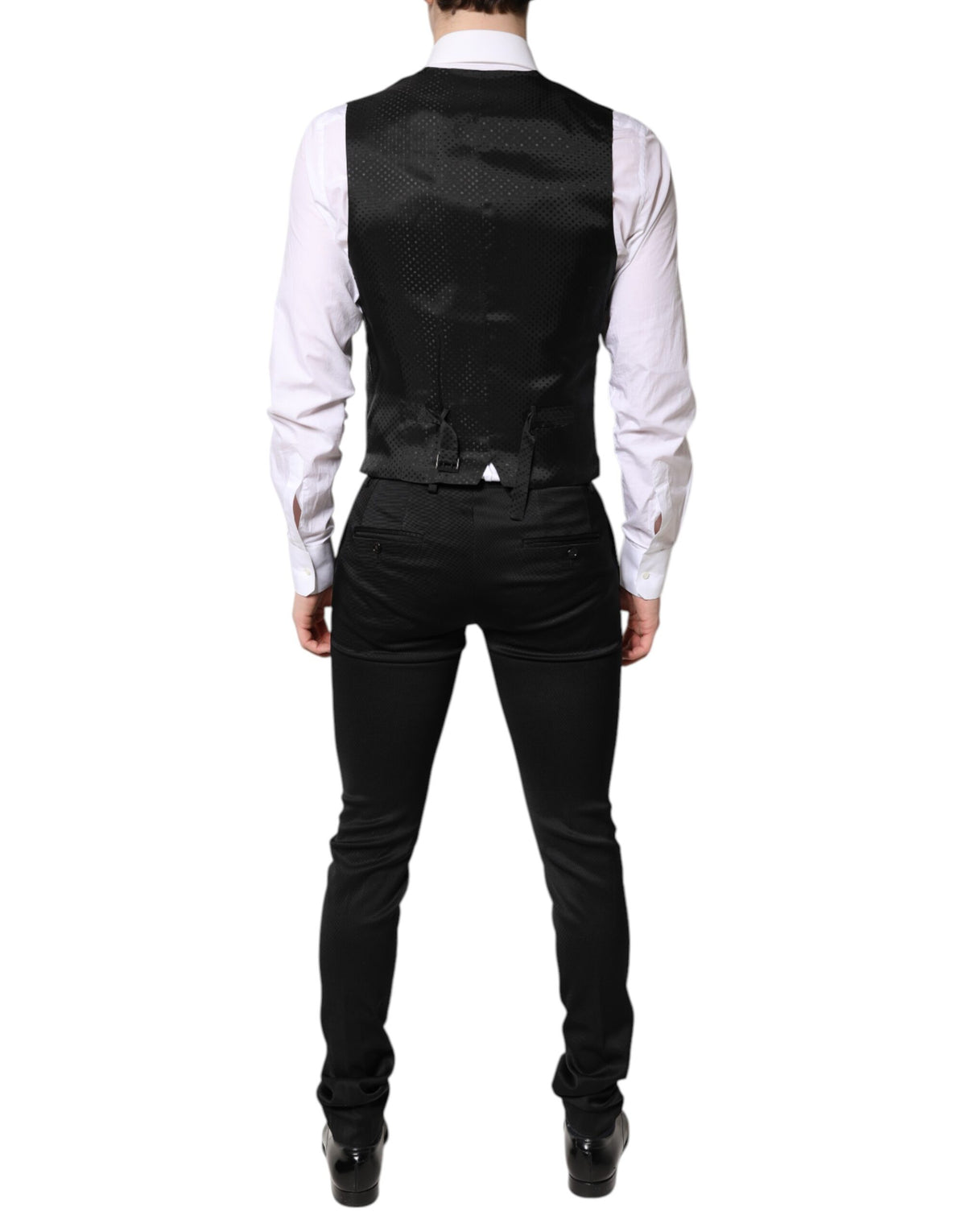 Black Single Breasted Formal Blazer with Vest