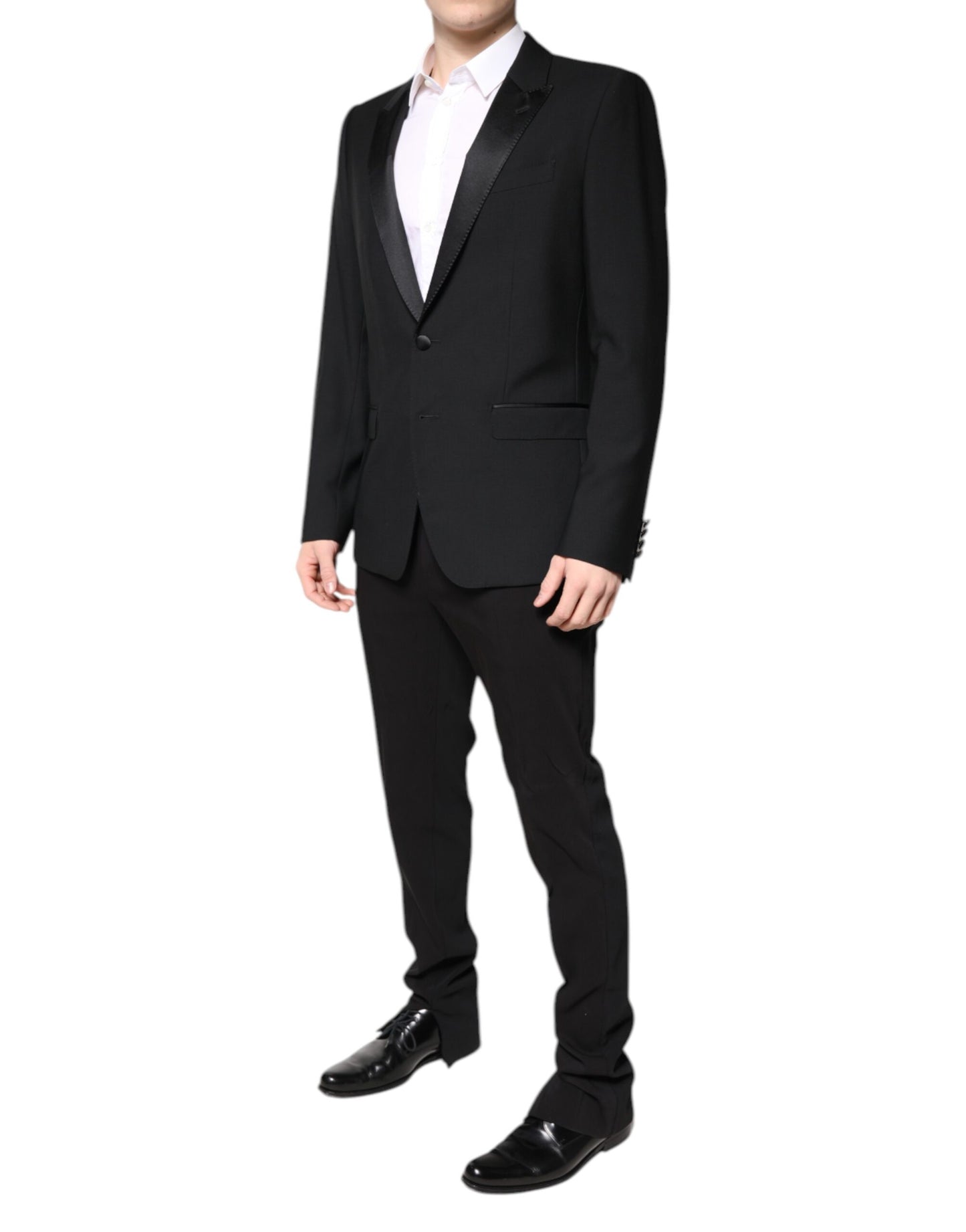 Black Wool Single Breasted Blazer Jacket