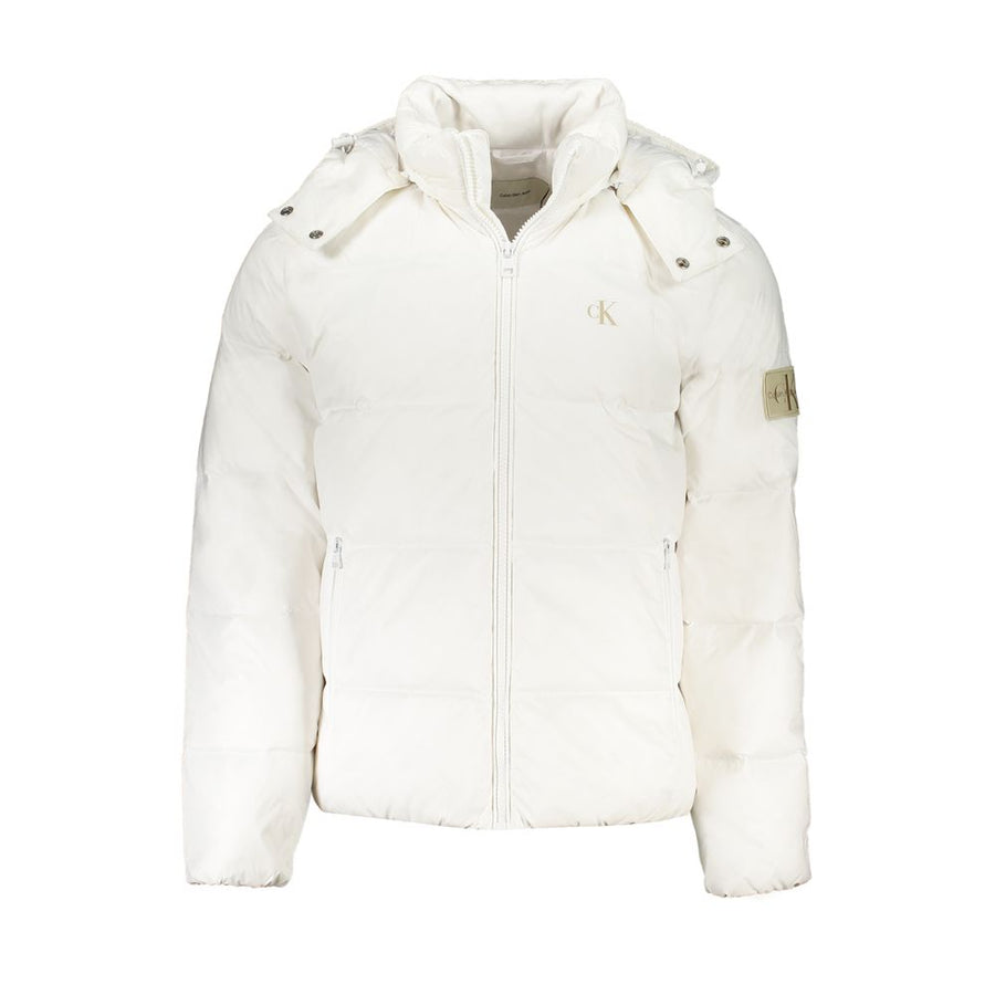White Polyamide Men Jacket