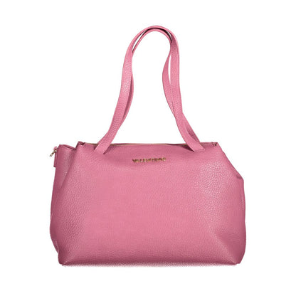 Pink Polyurethane Women's Bag