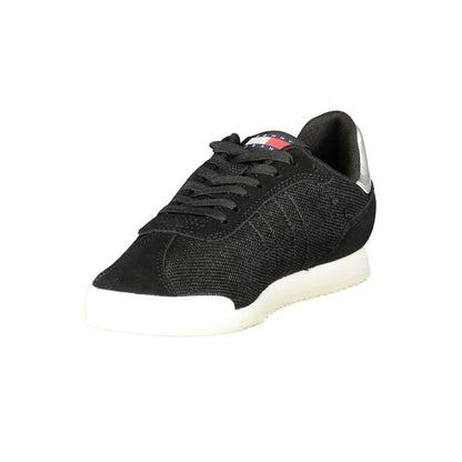Black Polyester Women Sneaker
