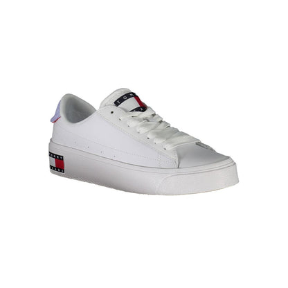 White Polyester Women Sneaker