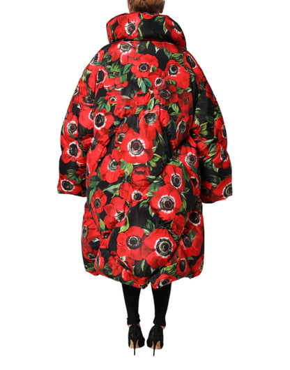Multicolor Floral Full Zip Padded Jacket
