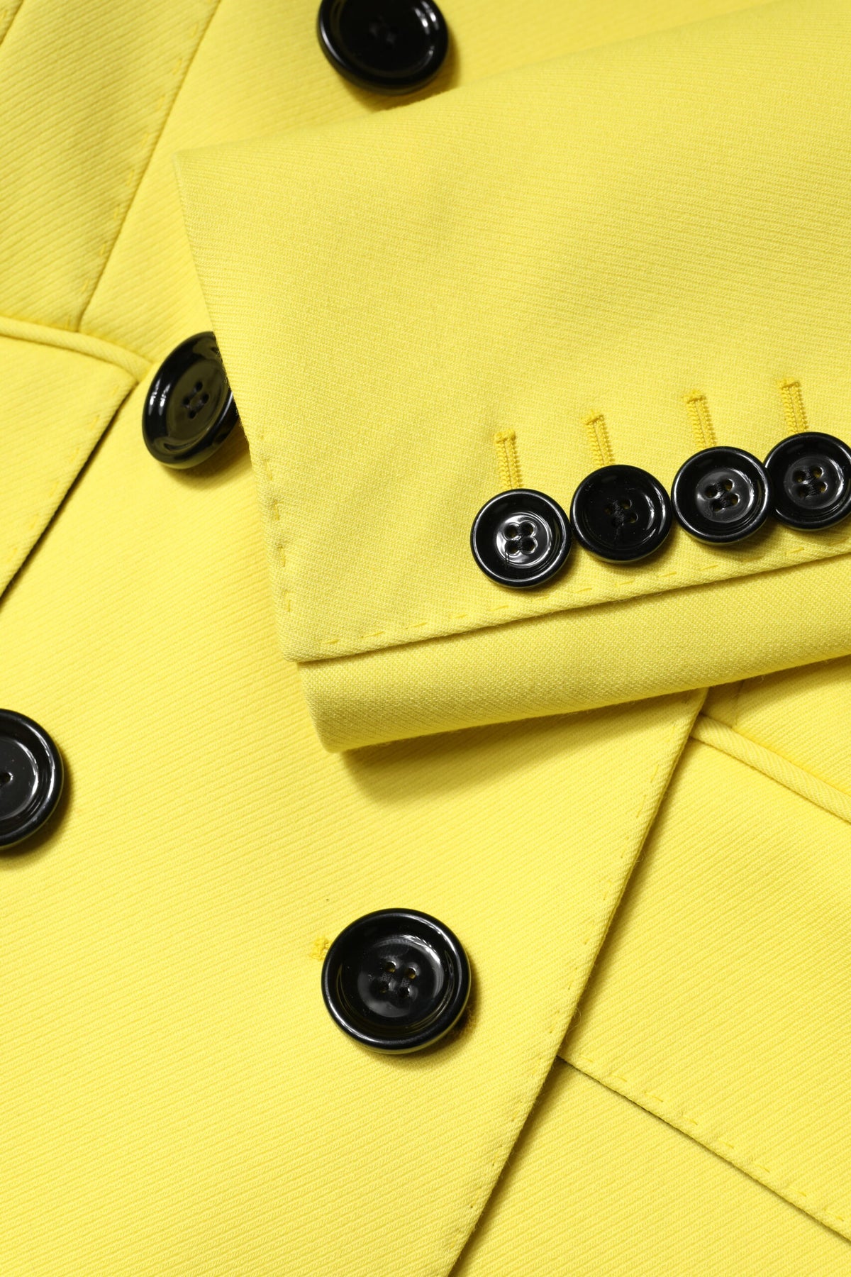 Yellow Double Breasted Trench Coat Jacket