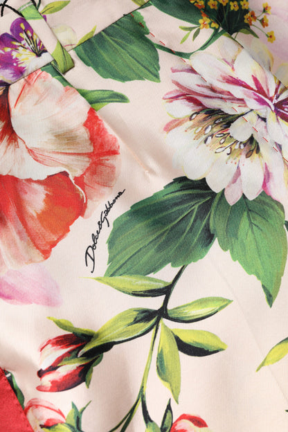Multicolor Floral High Waist Straight Pants